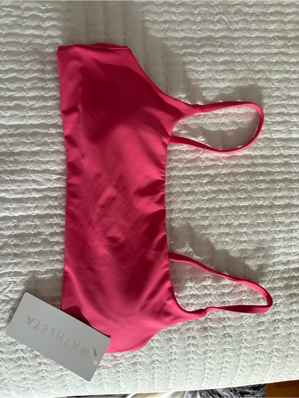 Athleta Hot Pink Bandeau Bralette with Thin Straps